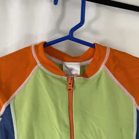 Hanna Andersson Swimsuit Boys 18-24 Months Zip Up Short Sleeve Shorts - Picture 2 of 8